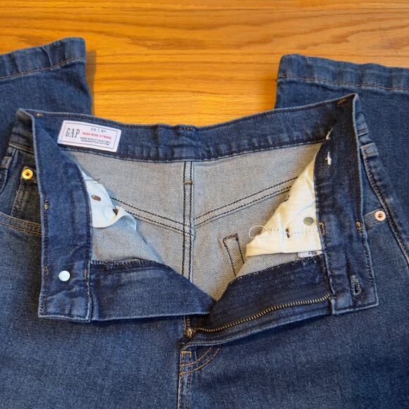 Gap High Rise Stride Blue Jeans Denim High Waisted Pockets 28/6R - Picture 3 of 6